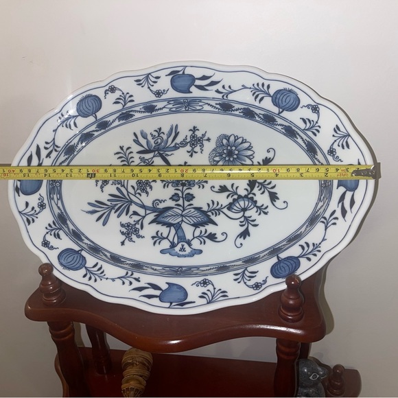 Blue meissen oval serving plate - Picture 4 of 5